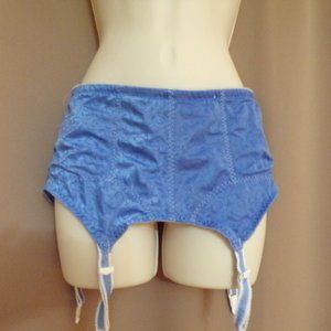 Vintage Cabernet Slip-On Blue Garter Belt Size 32 L